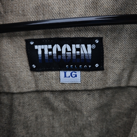 Men's Beige Casual Button Down Shirt FR FLAME RESISTANT - Picture 2 of 6